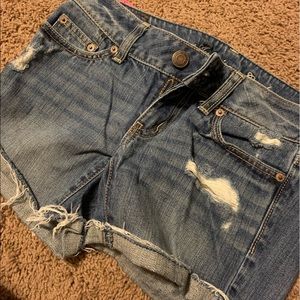 Distressed American Eagle Denim Shorts